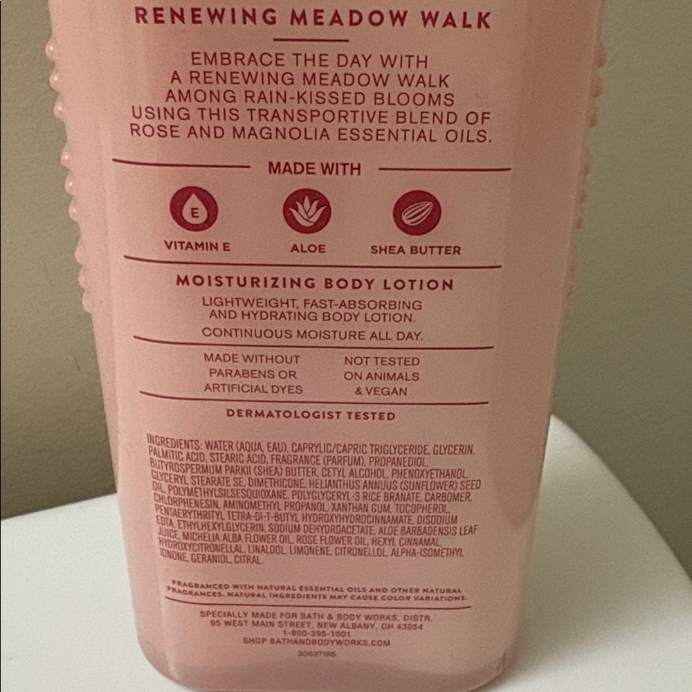 Bath & Body Works Aromatherapy Renewing Meadow Walk Lotion 6.5oz Rose Magnolia - Picture 4 of 4